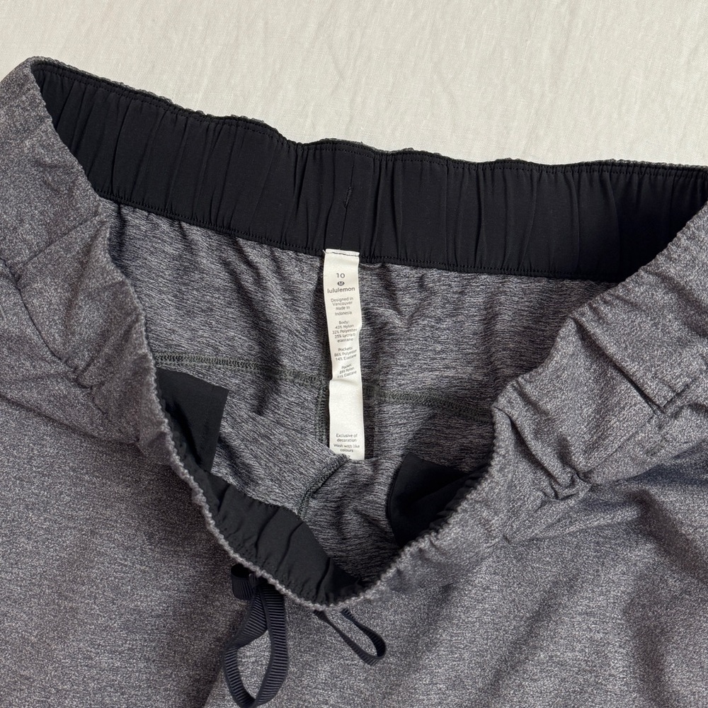 Lululemon Gray On The Fly Athletic Shorts | Size 10 Outdoor Hiking Gym Casual - Picture 5 of 11